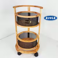 سبد سیب زمینی و پیاز 2طبقه چوبی -توری ریور کد 3914