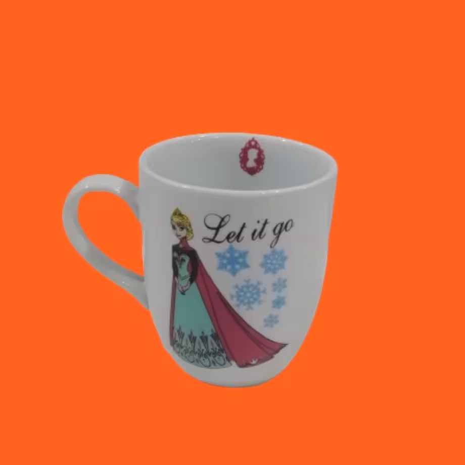 ماگ طرح دخترانه دسته دار چینی درجه یک