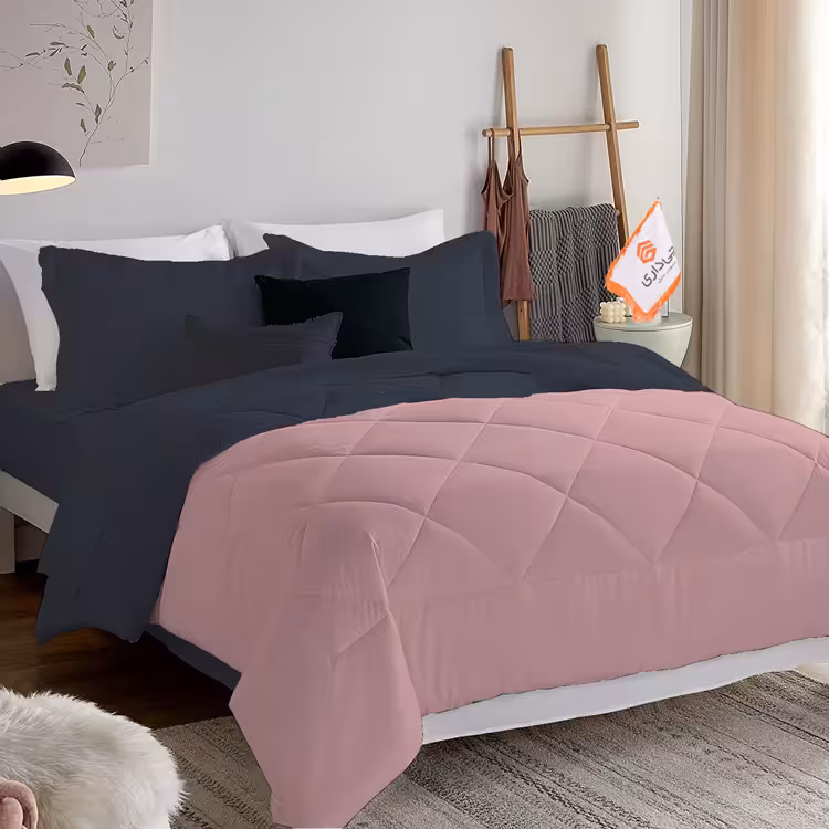 سرویس روتختی دورنگ چیداری صورتی نوک مدادی