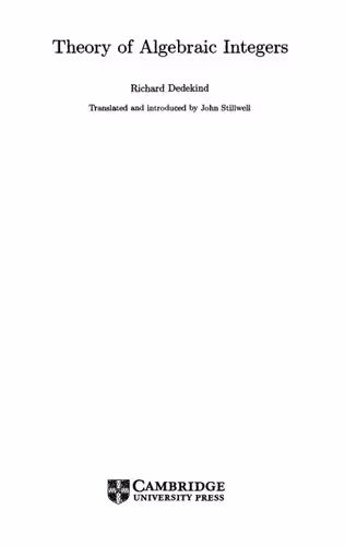 خرید و دانلود نسخه کامل کتاب Theory of algebraic integers