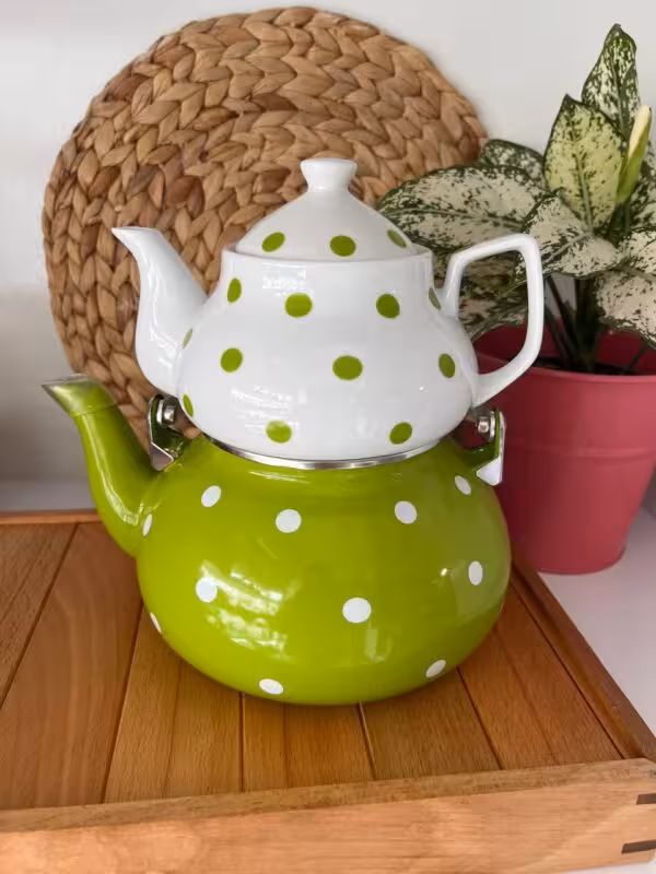 کتری قوری خالخالی- سبز