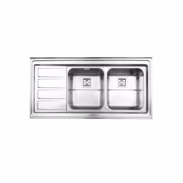سینک دو لگنه فانتزی 764 توکار استیل البرز
