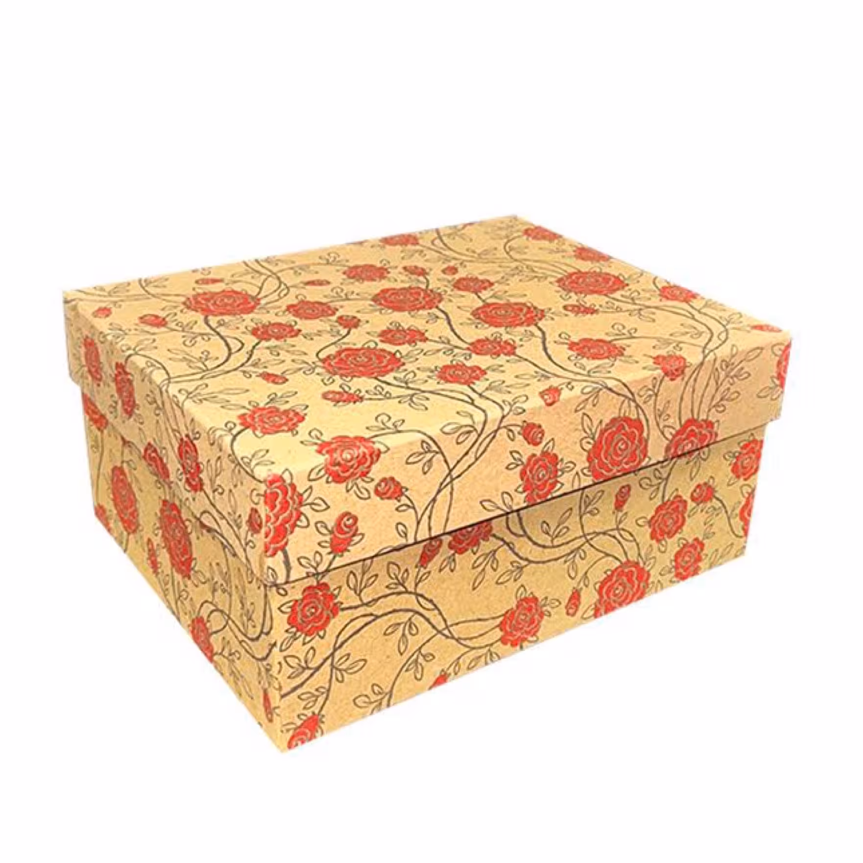جعبه هدیه و کادو مدل کرم گلدار سایز 10