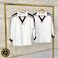 شومیز سفید فندی
