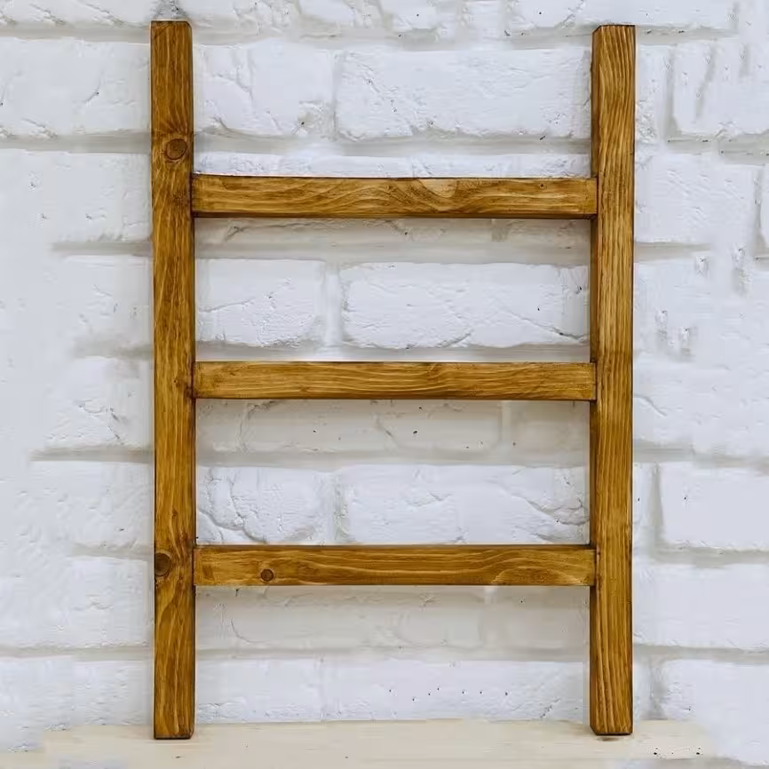 نردبان چوبی دکوراتیو آشپزخانه در دورنگ قابل سفارش در هر اندازه ای 