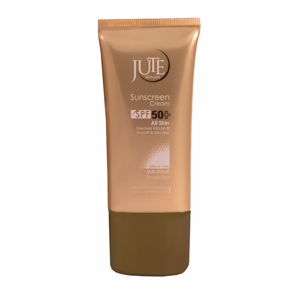 کرم ضد آفتاب Spf50 بی رنگ مناسب انواع پوست ژوت JUTE 40ml