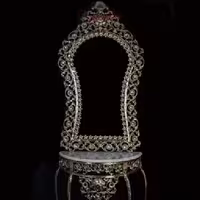سرویس آینه کنسول، مدل لوتوس، طرح رویال گل آفتابگردان، بدنه برنزی