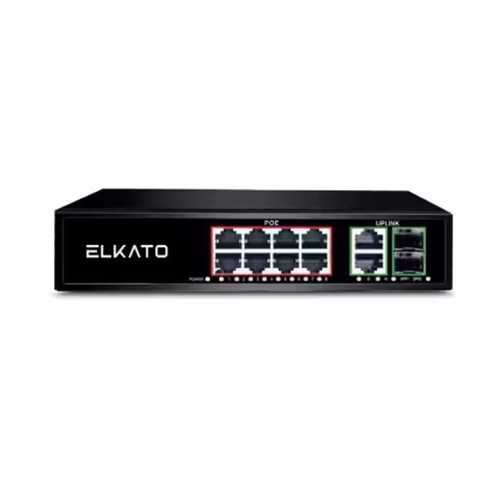 سوییچ 8 پورت PoE الکاتو ELKATO 1SG0822GP-120W | فروشگاه کم نیو