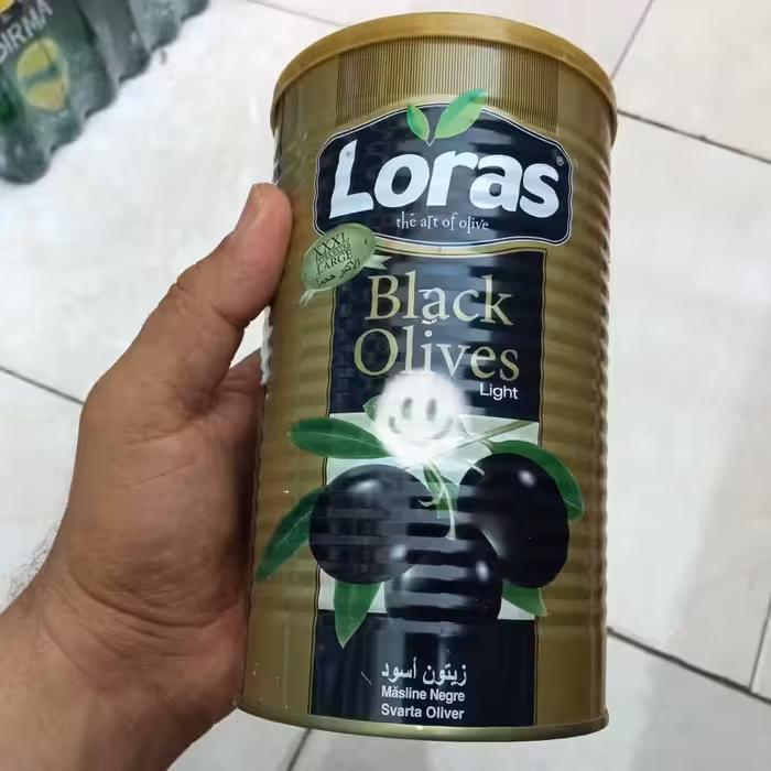 زیتون سیاه درشت لوراس بانکه ای 600گرم خالص ترکیه | amazonchi