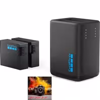 شارژر دوتایی گوپرو HERO13 به همراه 2 عدد باتری اندور