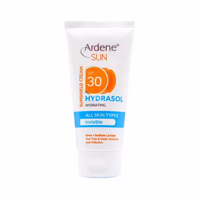 کرم ضد آفتاب SPF30 مرطوب کننده انواع پوست بدون رنگ 50 گرمی آردن