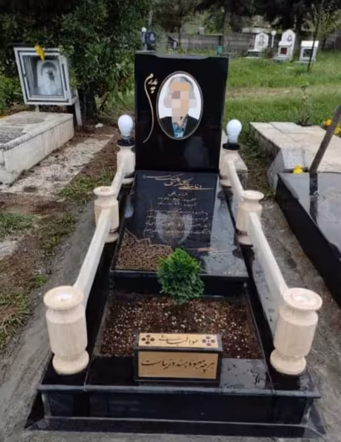 سنگ قبرگرانیت اصفهان وقاب دور