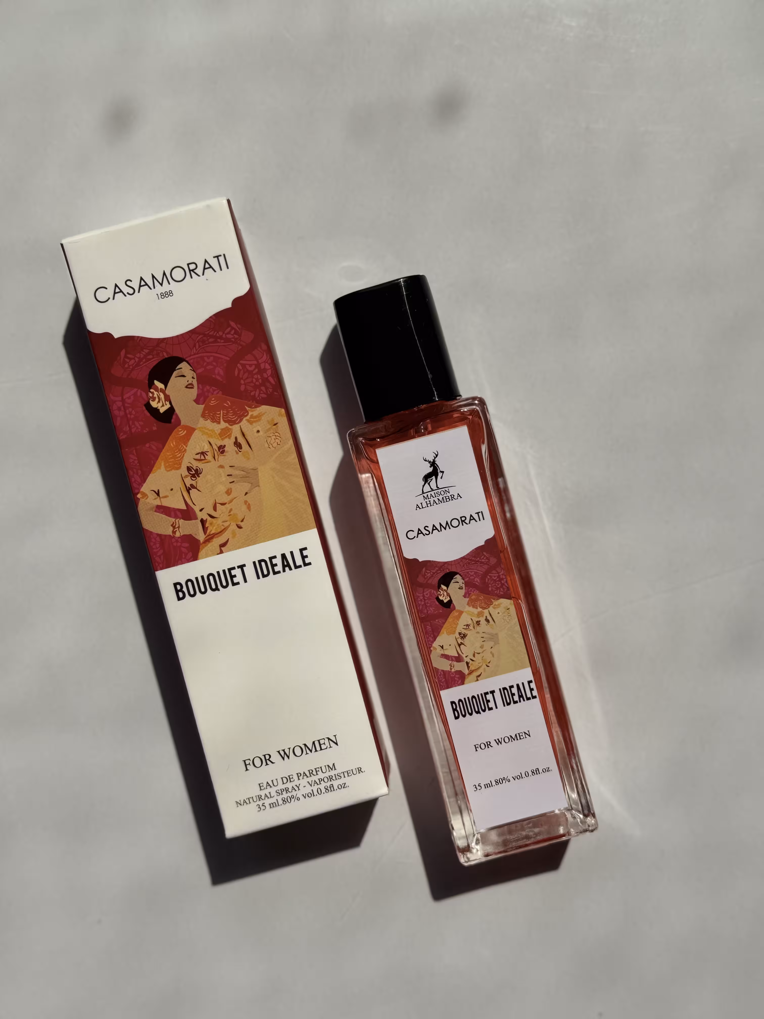 ادکلن کازاموراتی بوکت آیدل از برند الحمبرا 35 میل  CASAMORATI BOUQUET IDEALE