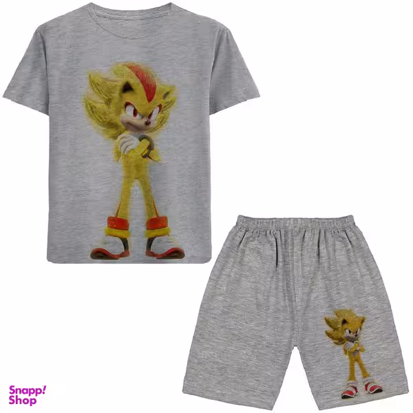 ست تیشرت و شلوارک پسرانه مدل سونیک کد N45