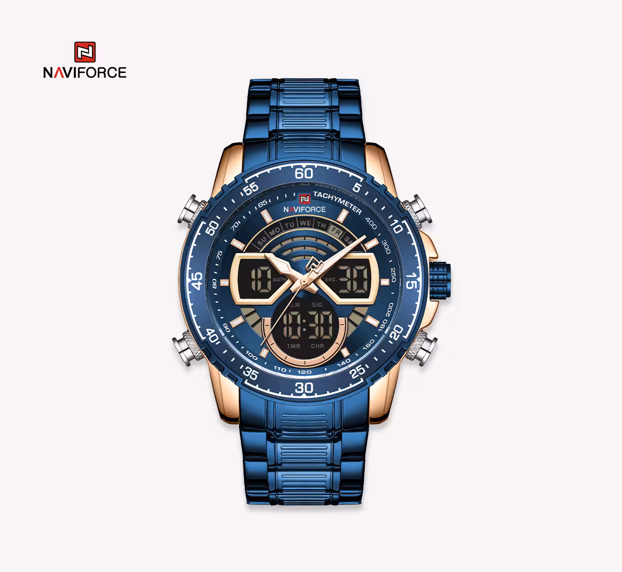 ساعت مچی مردانه نیوی فورس Naviforce NF 9189 RG/BE