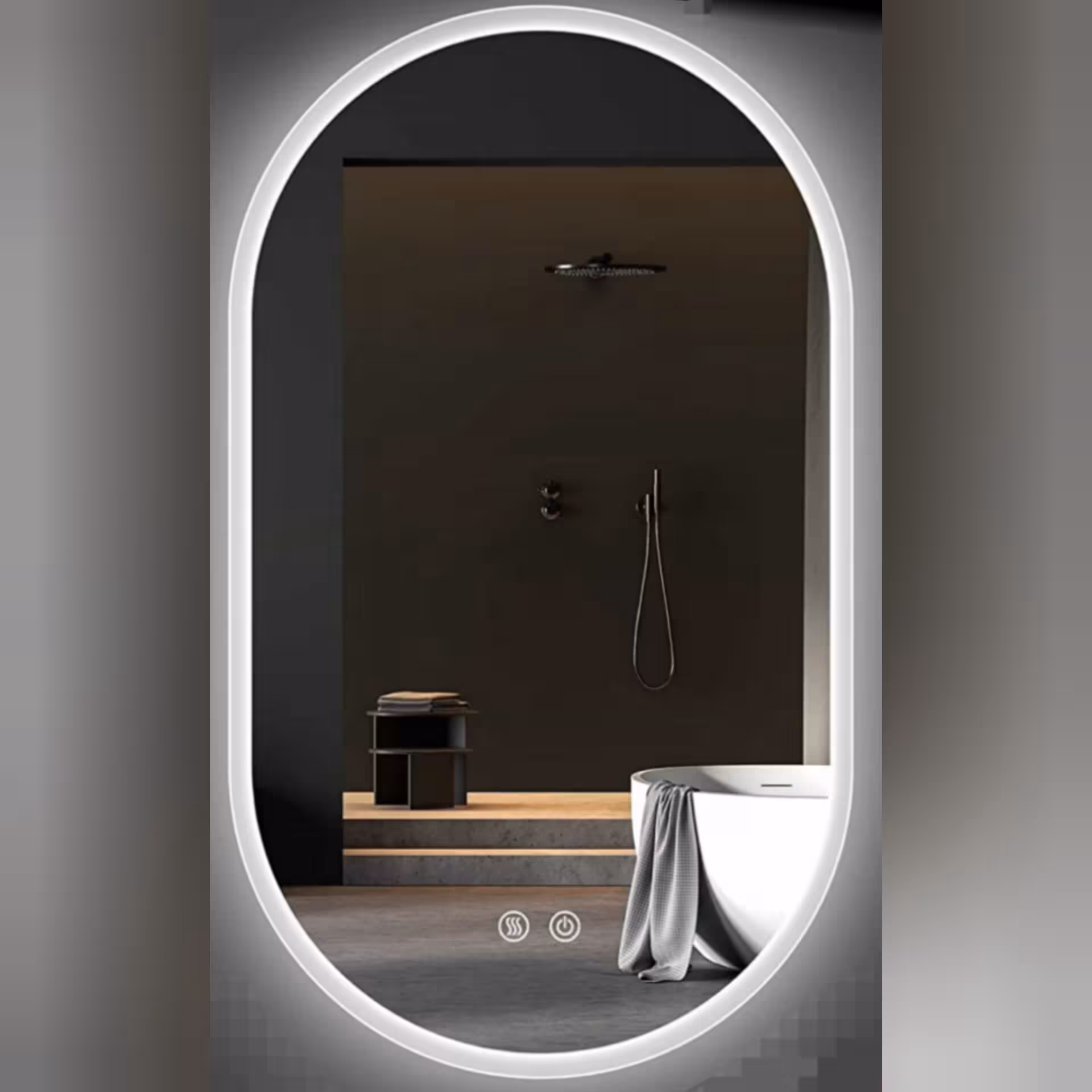 آینه بک لایت سند بلاست مدل B09 سایز 60*80