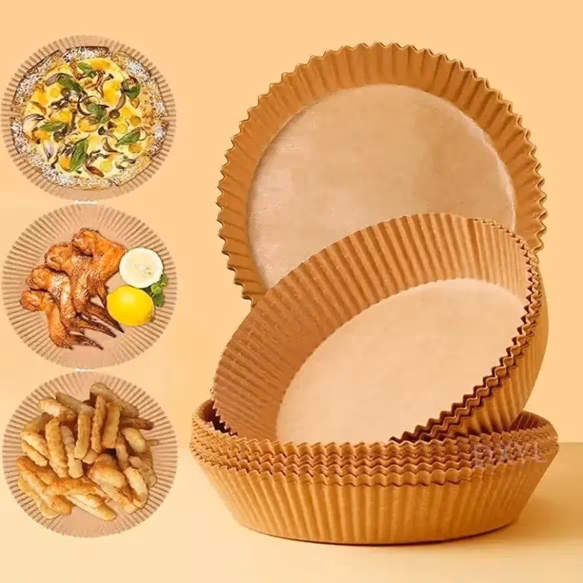 کاغذ نسوز سرخ کن هواپز گرد مجموعه 100 عددی سایز 20