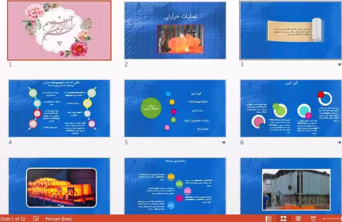 پاورپوینت بررسی عملیات حرارتی