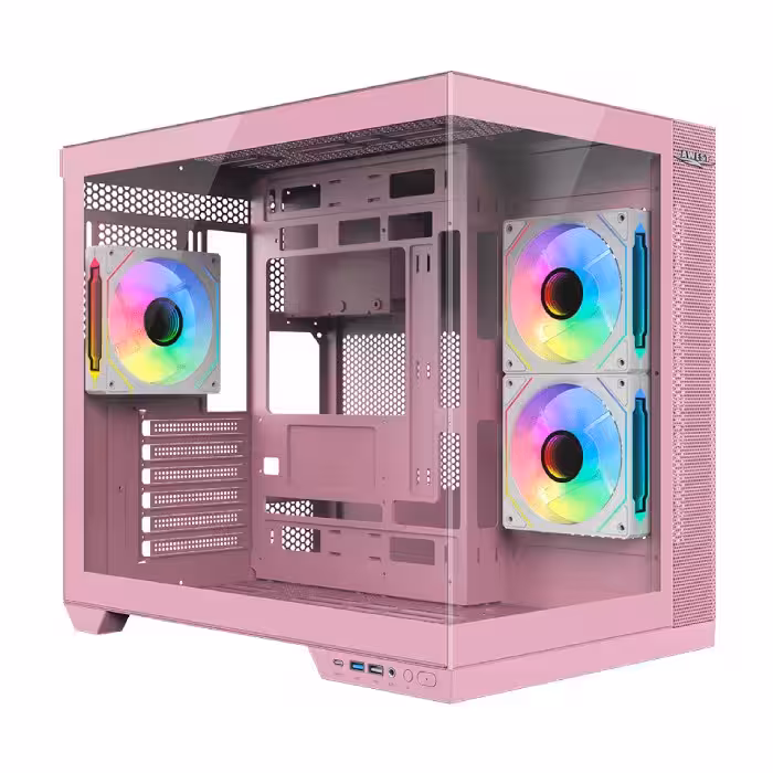 کیس گیمینگ اوست صورتی مدل GT-AQ12-MP