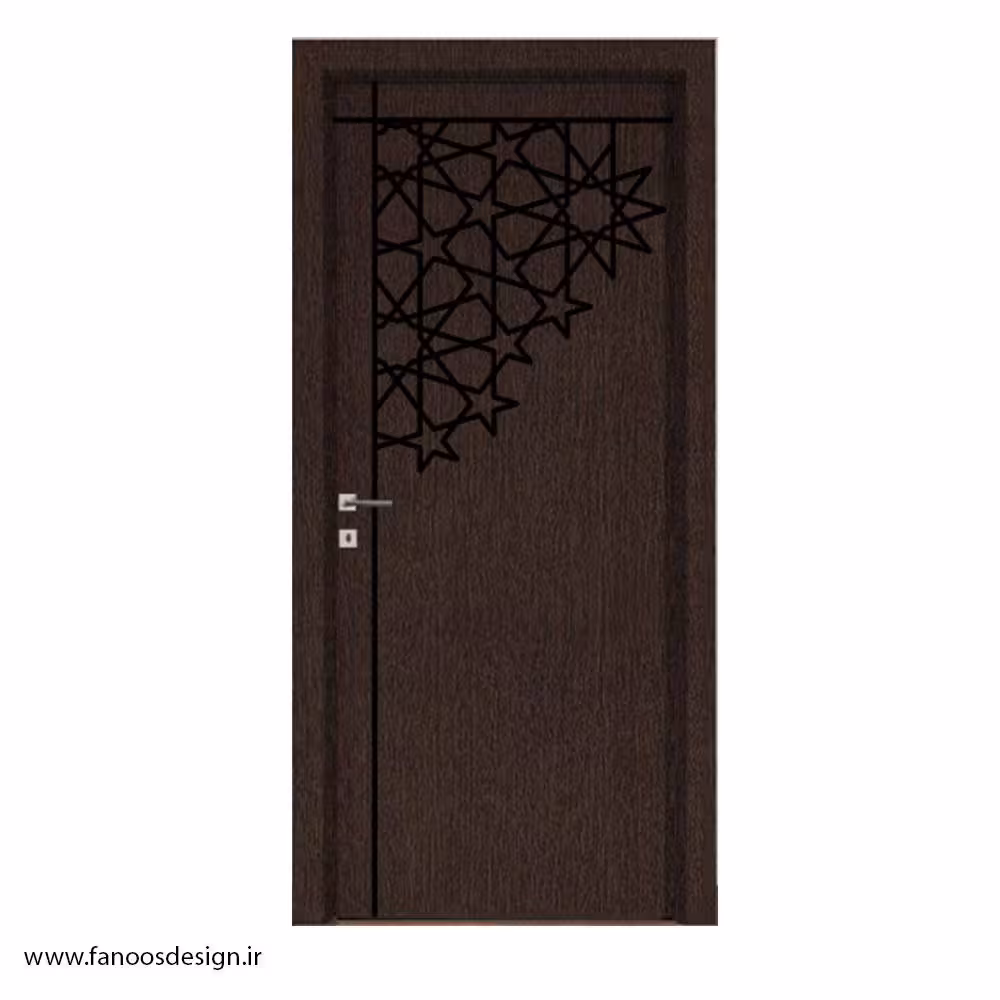درب ضد آب رنگ گردویی طبیعی کد 4642