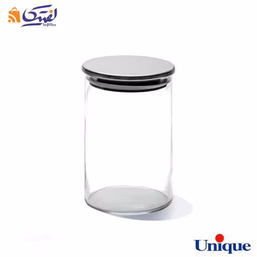 بانکه شیشه ای UN-1275A یونیک درب استیل یونیک 900 سی سی