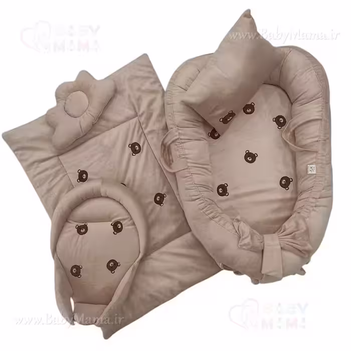 تشک لبه دار 5 تیکه مخمل گلدوزی تدی