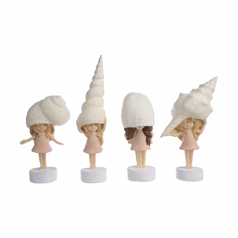 مجسمه دختر صدفی مجموعه 4 عددی