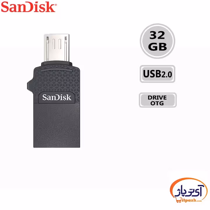 فلش مموری OTG سن دیسک 32 گیگابایت مدل Ultra Dual USB Drive 2.0