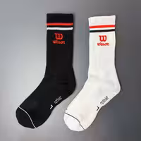 جوراب ساقدار کف حوله ای سری اتلتیک آپتیمیست طرح Wilson