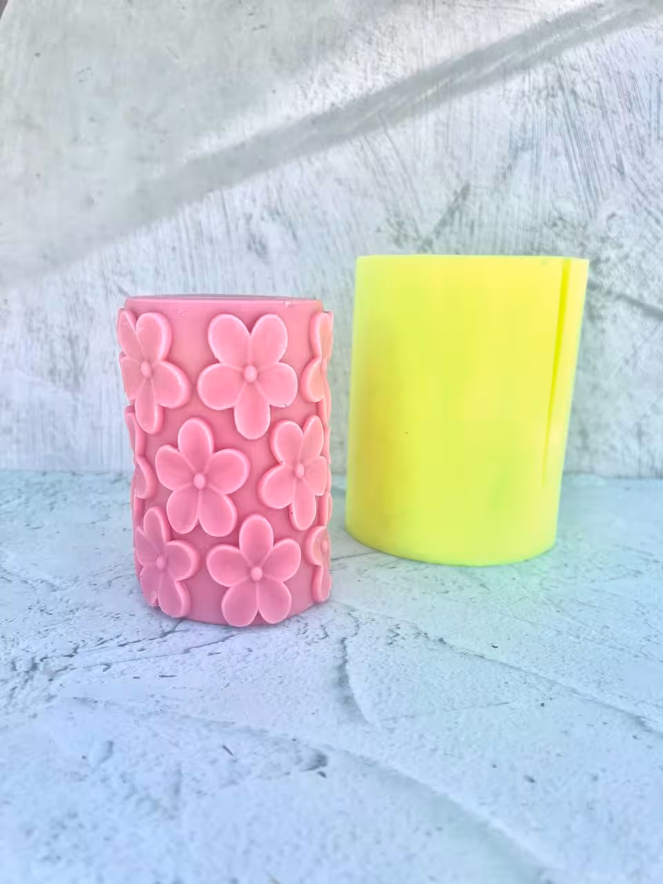 قالب سیلیکونی استوانه گل پنج پر
