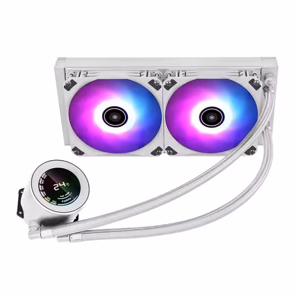 فن پردازنده اوست مدل AWEST GT AVT240 ARGB Liquid Cooler white