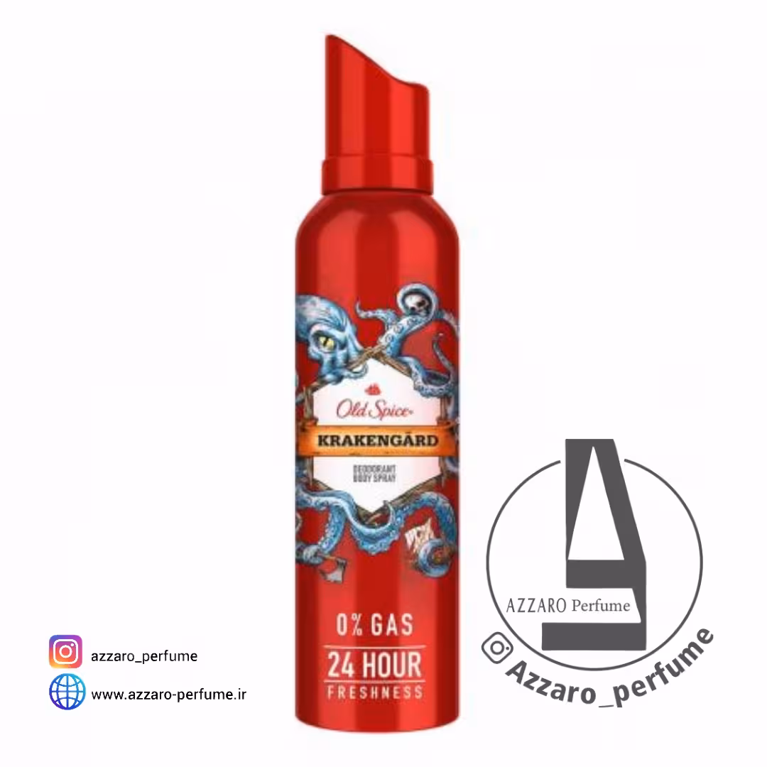 اسپری دئودورانت بدن اولد اسپایس Old Spice مدل KRAKENGARD بدون گاز حجم 140 میل