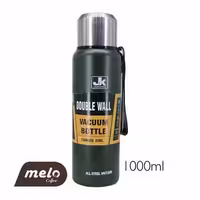 فلاسک دوجداره استیل 1000 میلی لیتر JK ( رنگ سبز)