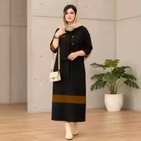 ست کت و سارافون مخمل کبریتی کژال