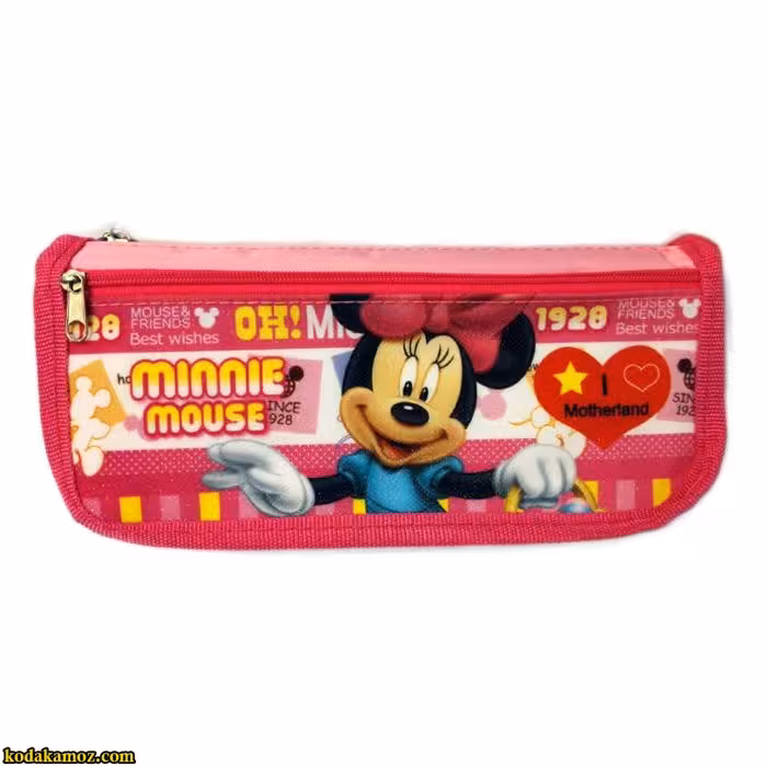 جامدادی چسبی 2 زیپ میکی موس