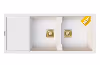 سینک گرانیتی توکار اونکس مدل پارمیس سفید شنی