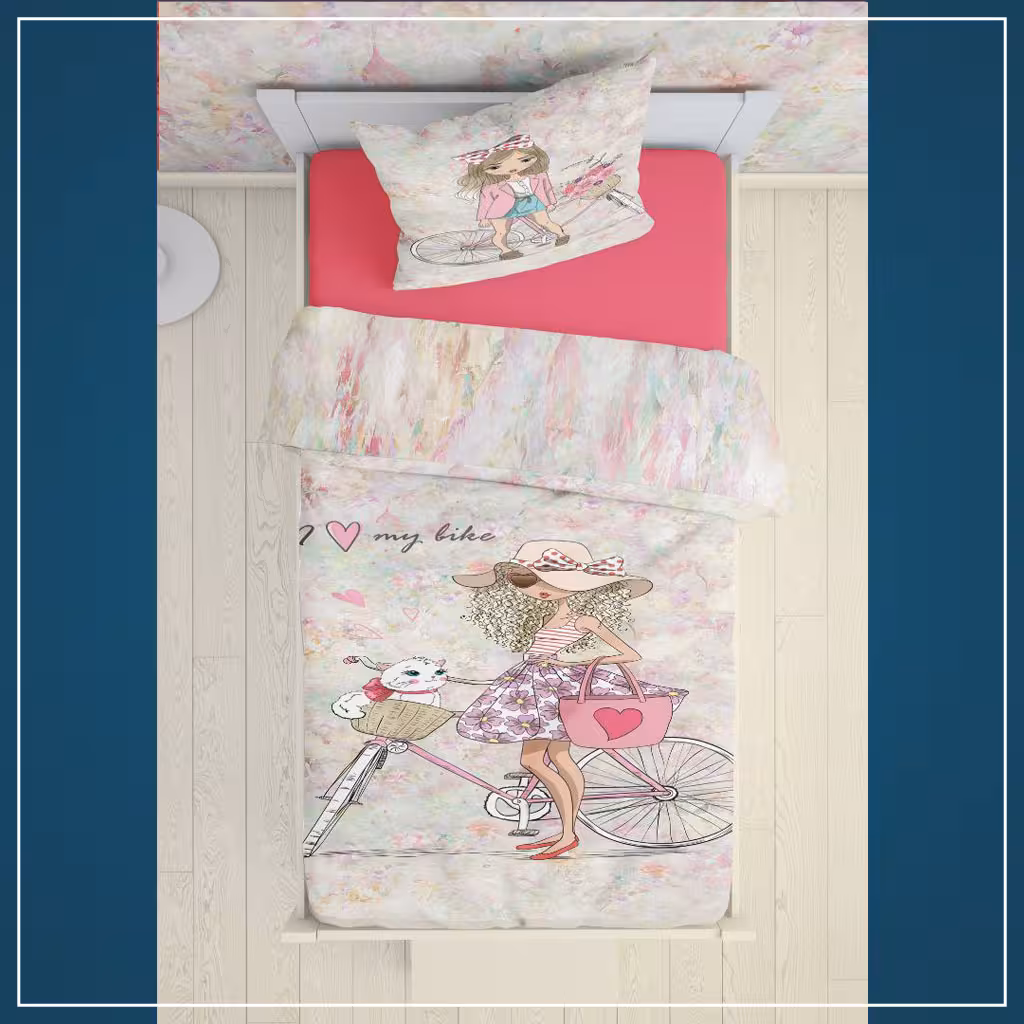 روتختی سه بعدی دختر و دوچرخه کد 2109