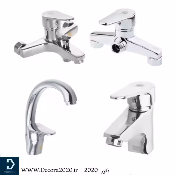 ست شیرآلات شیبه مدل آبان کروم براق