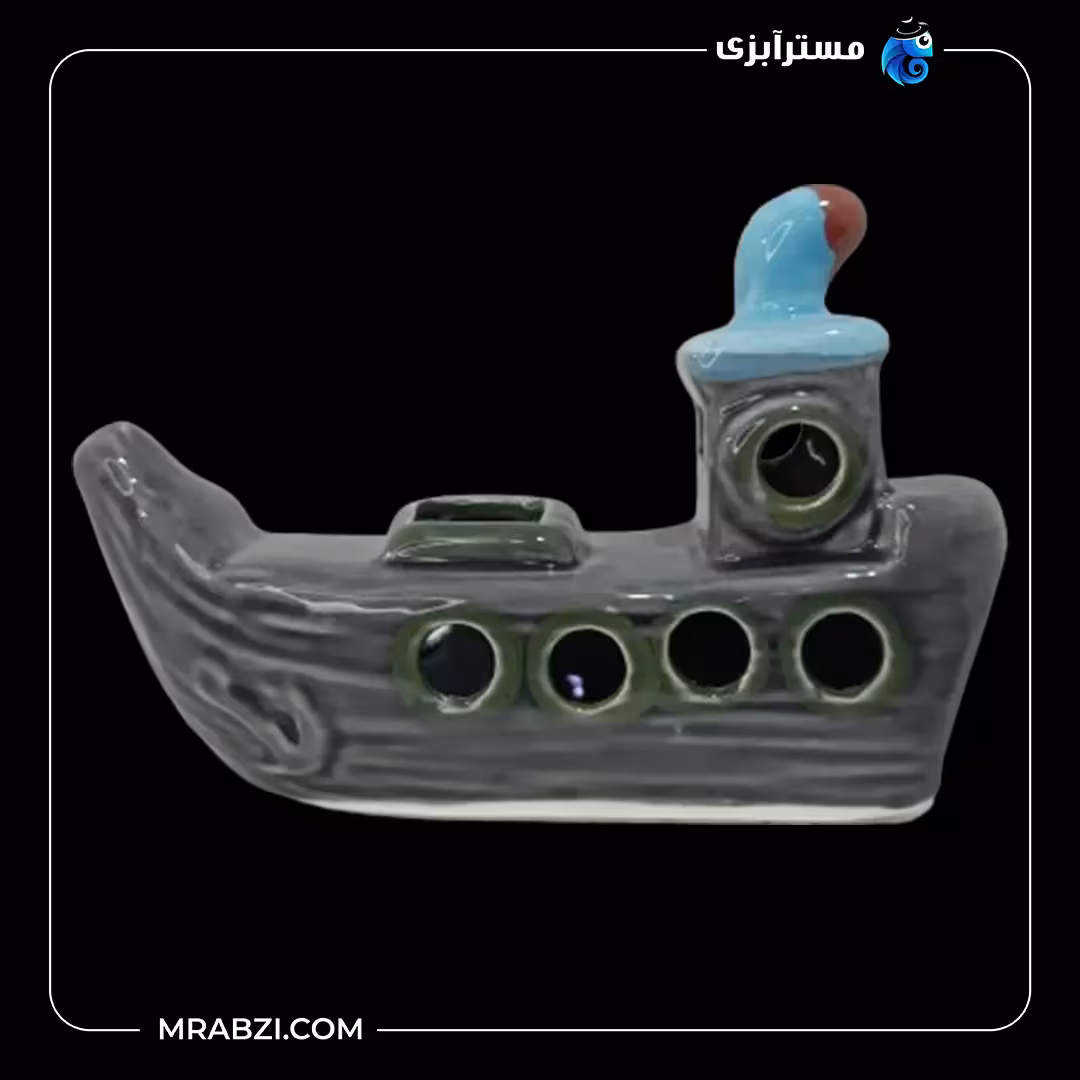 سفال رنگی قایق بزرگ مدل mr40