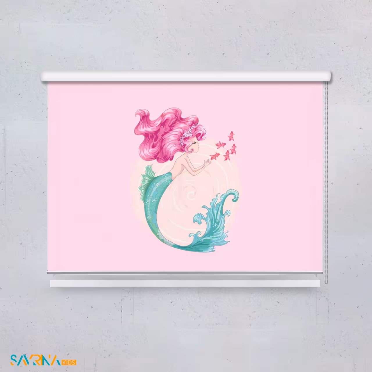 پرده شید بچگانه طرح پری دریایی کد AS1737