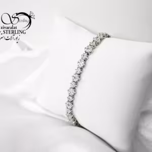 دستبند نقره زنانه طرح فلاور