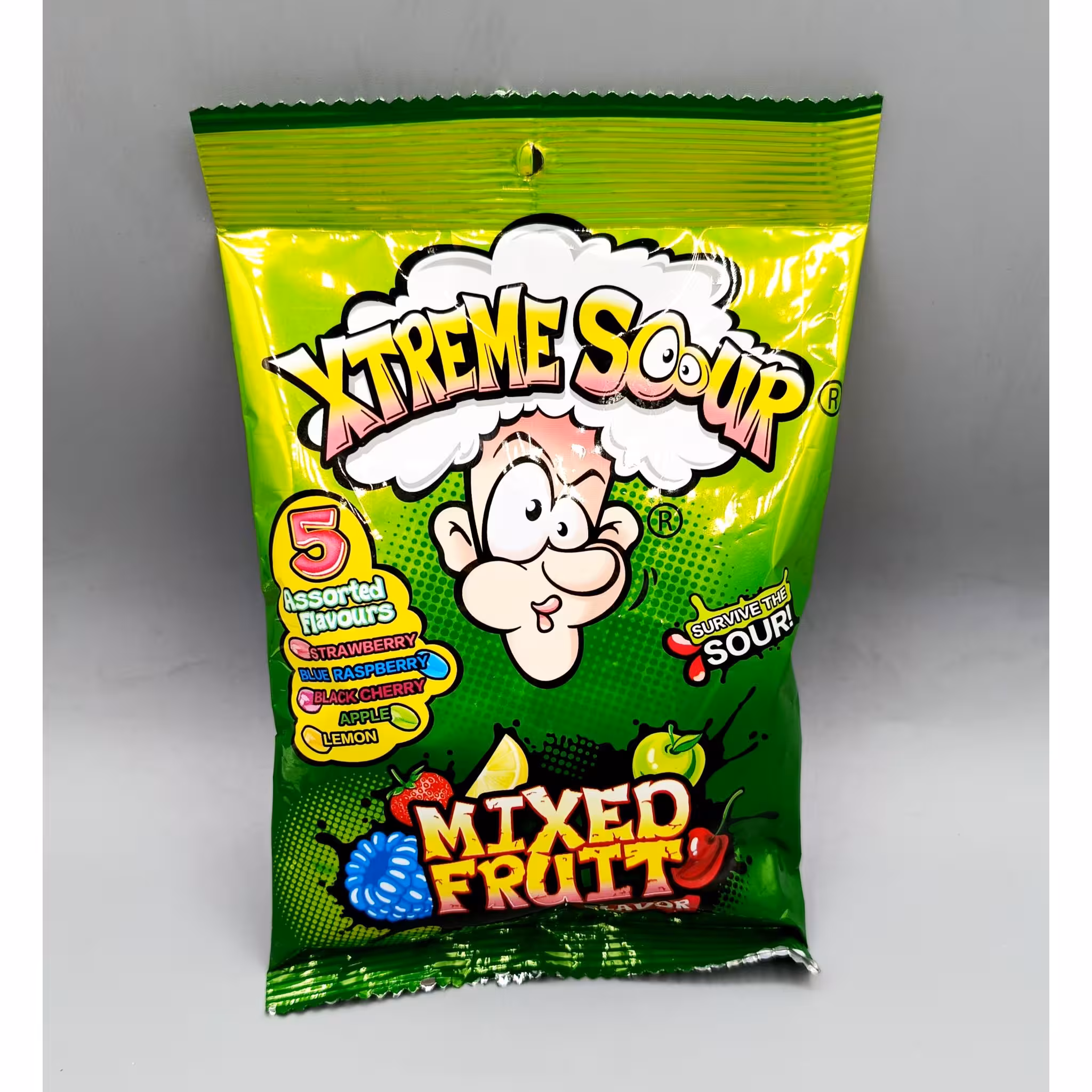 آبنبات میوه ای ترش وارهدز (50 گرم) xtreme sour
