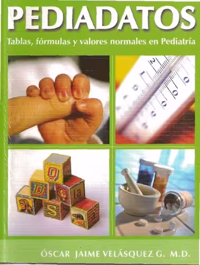 خرید و دانلود نسخه کامل کتاب Pediadatos : tablas, fórmulas y valores normales en pediatría