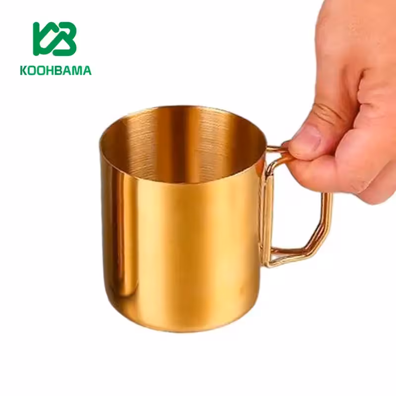 لیوان استیل طلایی 480ML مدل ZF-6397