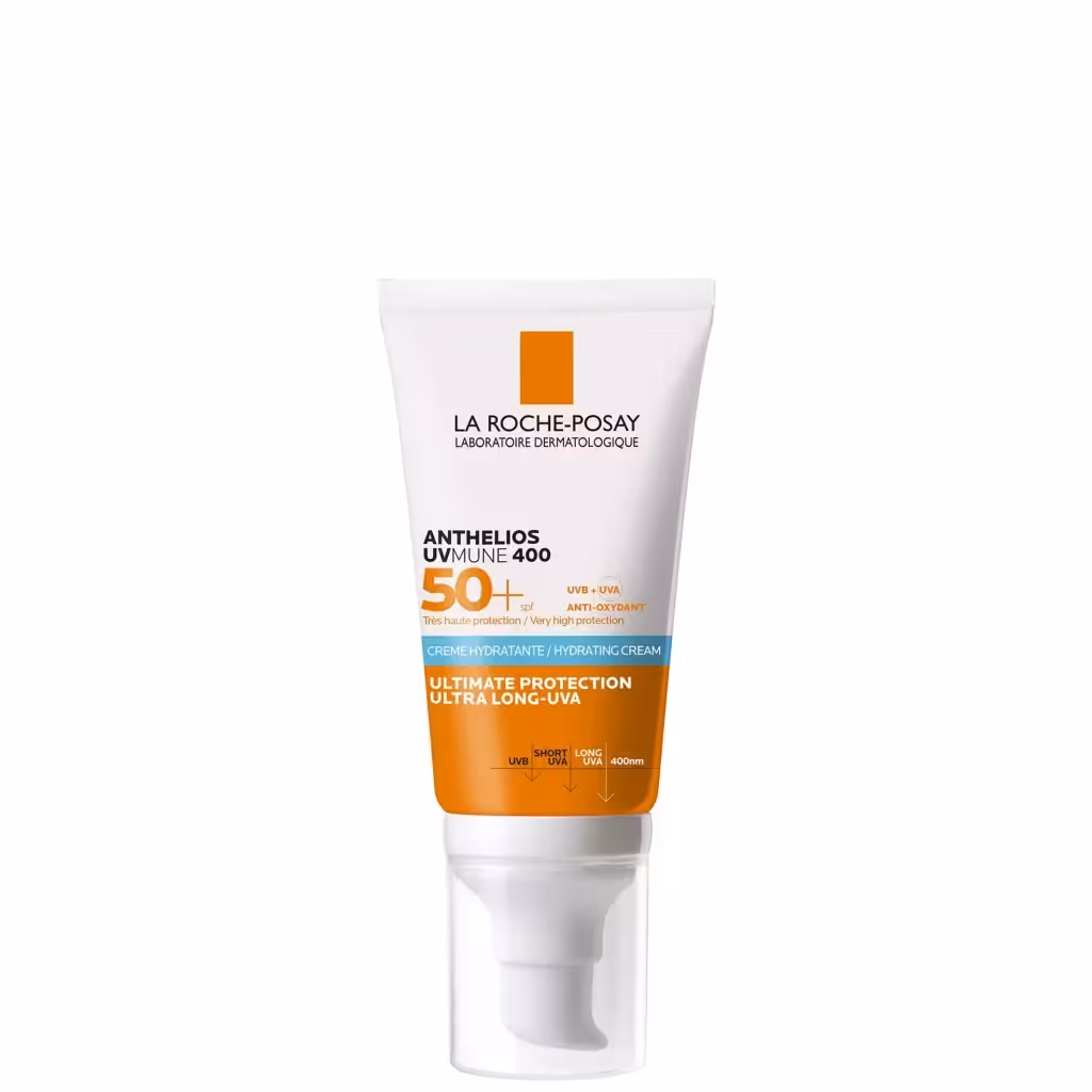 کرم ضد آفتاب مرطوب‌کننده لا روش پوزای آنتلیوس UVMune 400 SPF 50؛ محافظت بی‌نظیر و مراقبت روزانه برای پوست خشک و حساس