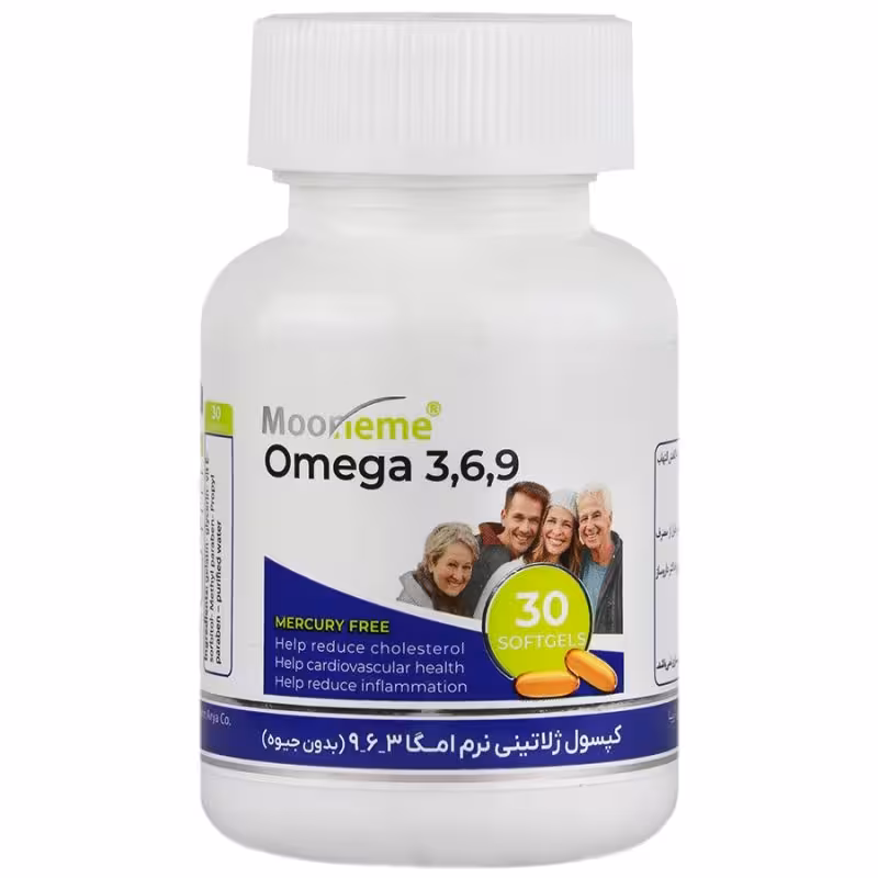 امگا3 بدون جیوه 9 ,6 ,3 مونم 30عددی