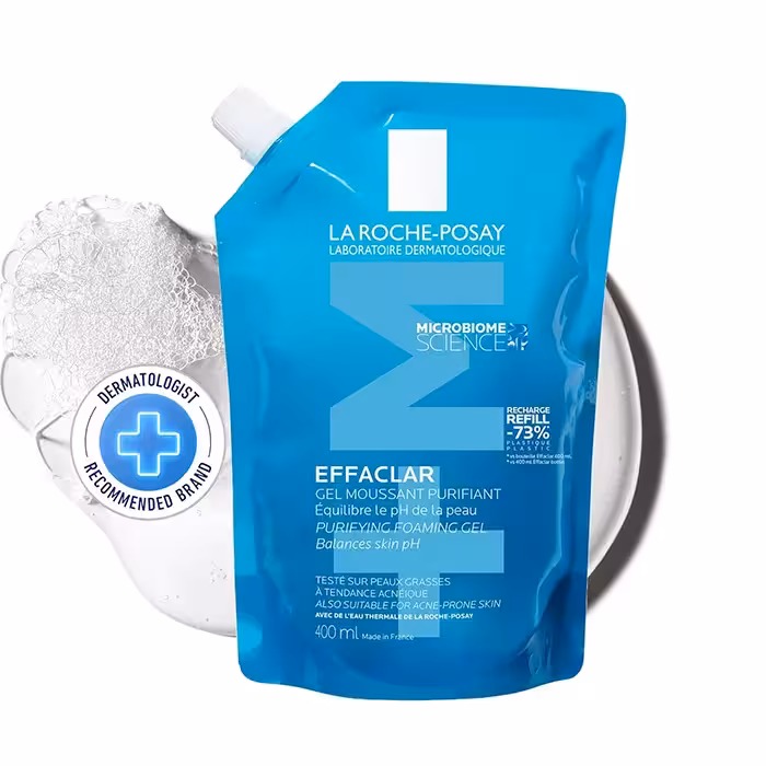 ریفیل ژل شست و شو پوست چرب افکلار لاروش پوزایLa Roche-Posay Face Wash Gel Cleanser