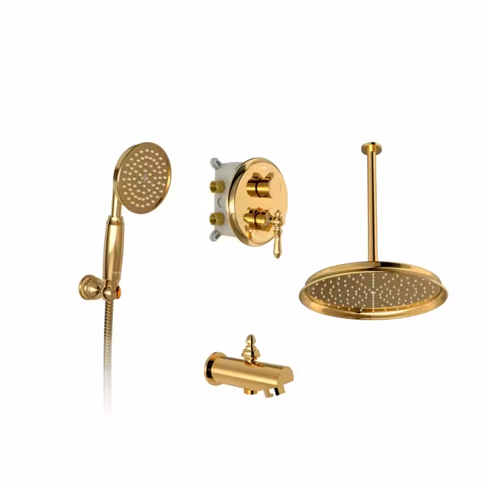 شیر توکار حمام تیپ 4 زیگموند طلا شودر BRASS