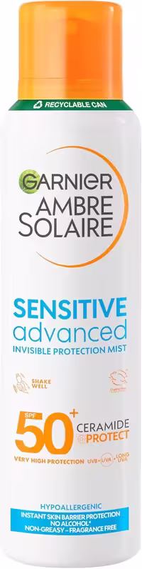اسپری ضد آفتاب صورت و بدن گارنیر  SPF50 مناسب انواع پوست 150 میل