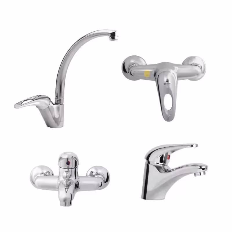 ست شیرآلات شیبه مدل کیش (با ظرفشویی ثابت)